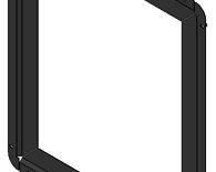 Bausatz Haltebügel für Scheibebefestigung - Außentür