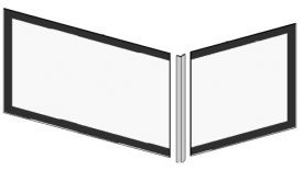 Aktualisierungssatz (nur Glaßscheibe und Profil) von Tür mit einer Scheibe Version 2012 bis Tür mit 2 Scheiben Version 2014