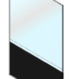 Glasskeramikscheibe 430x268x4 mm mit Dichtung