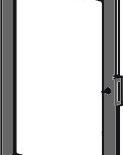 Feuertür ohne Glasskeramikscheibe Ausführung Schwarz lackiert